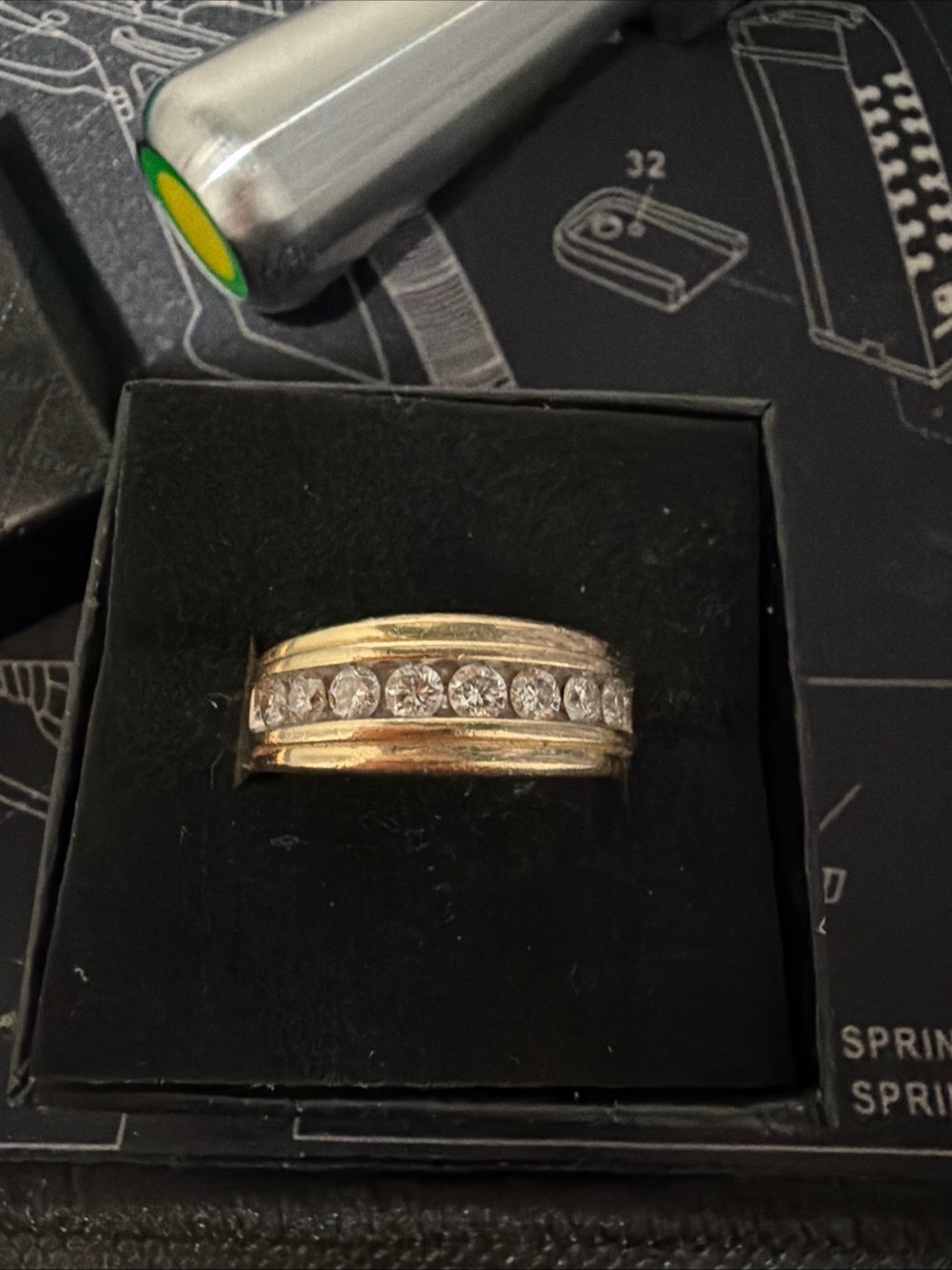 Men’s 10k Natural Diamond Band Sz10